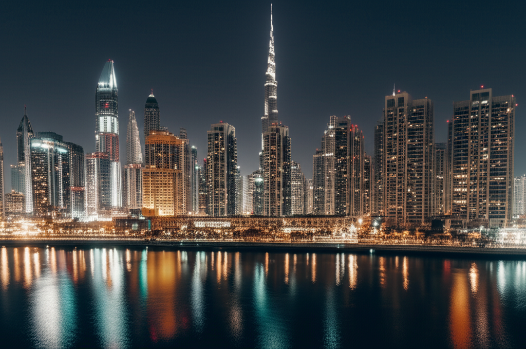 Dubai Skyline at Night